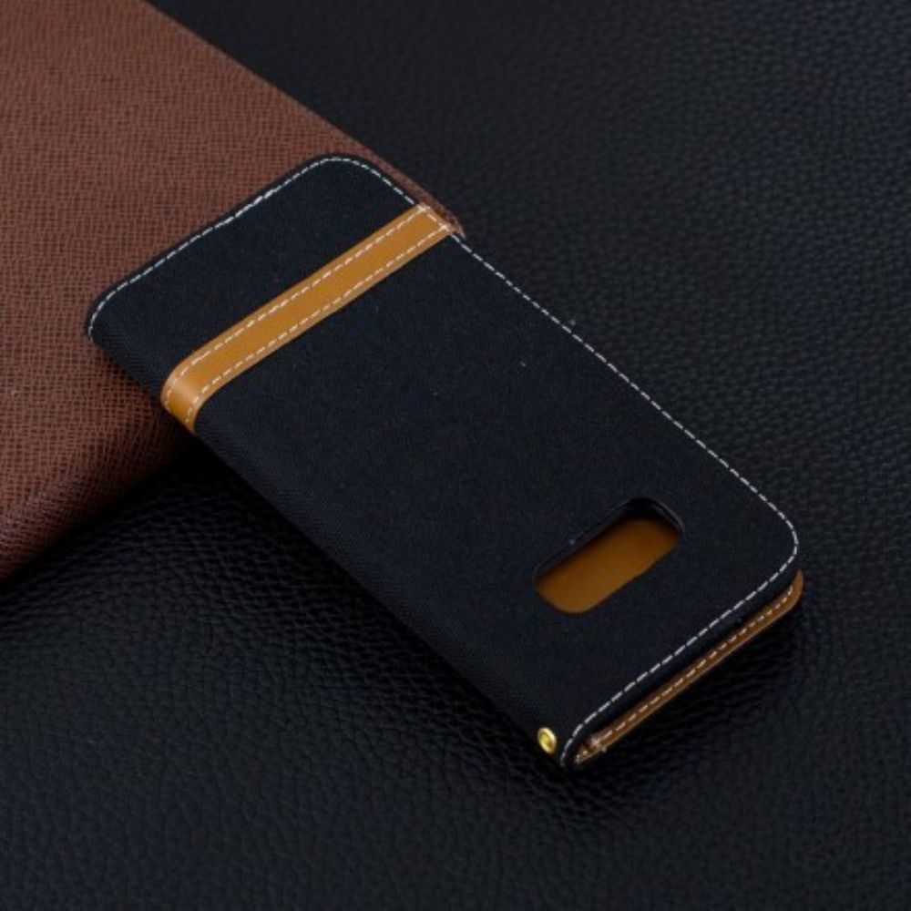 Folio-hoesje voor Samsung Galaxy S10e Met Ketting Band Met Stof En Leereffect