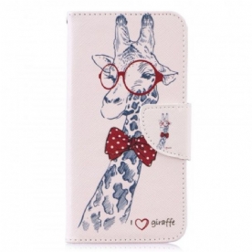 Folio-hoesje voor Samsung Galaxy S10e Nerdy Giraf