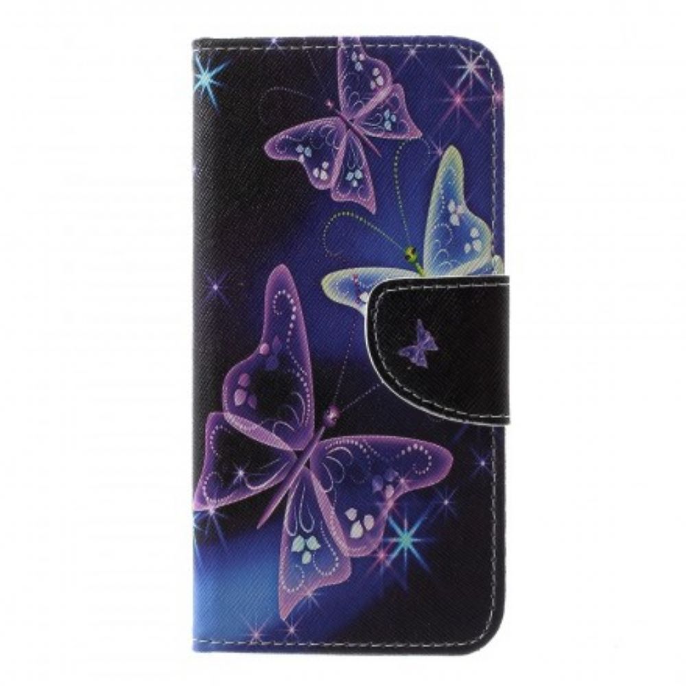 Folio-hoesje voor Samsung Galaxy S10e Vlinders En Bloemen