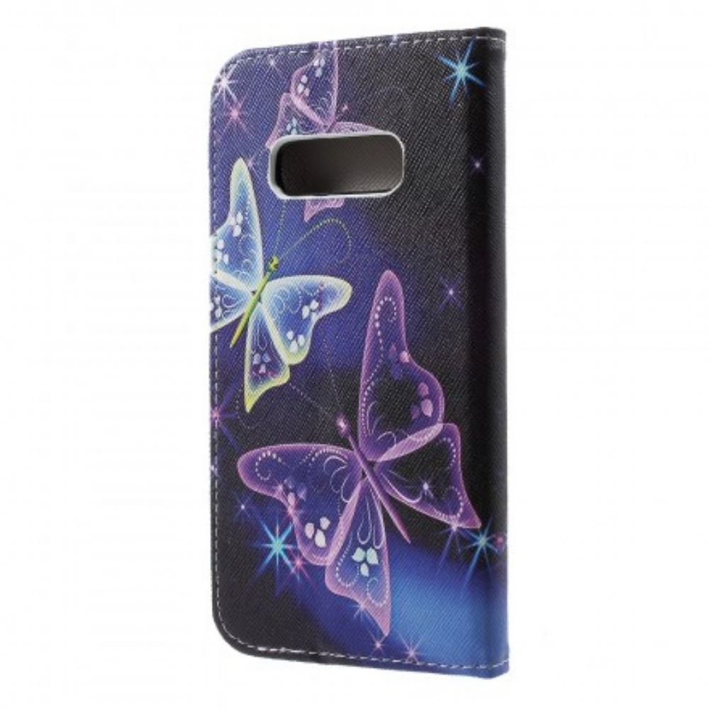 Folio-hoesje voor Samsung Galaxy S10e Vlinders En Bloemen