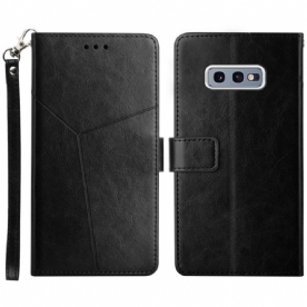 Folio-hoesje voor Samsung Galaxy S10e Y Design Geo Lederen Stijl