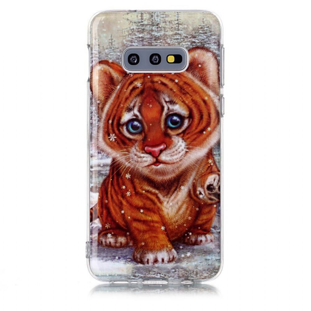 Hoesje voor Samsung Galaxy S10e Baby Tijger