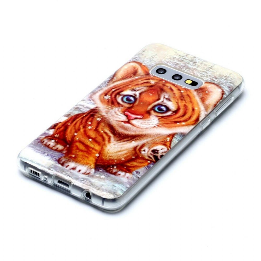 Hoesje voor Samsung Galaxy S10e Baby Tijger