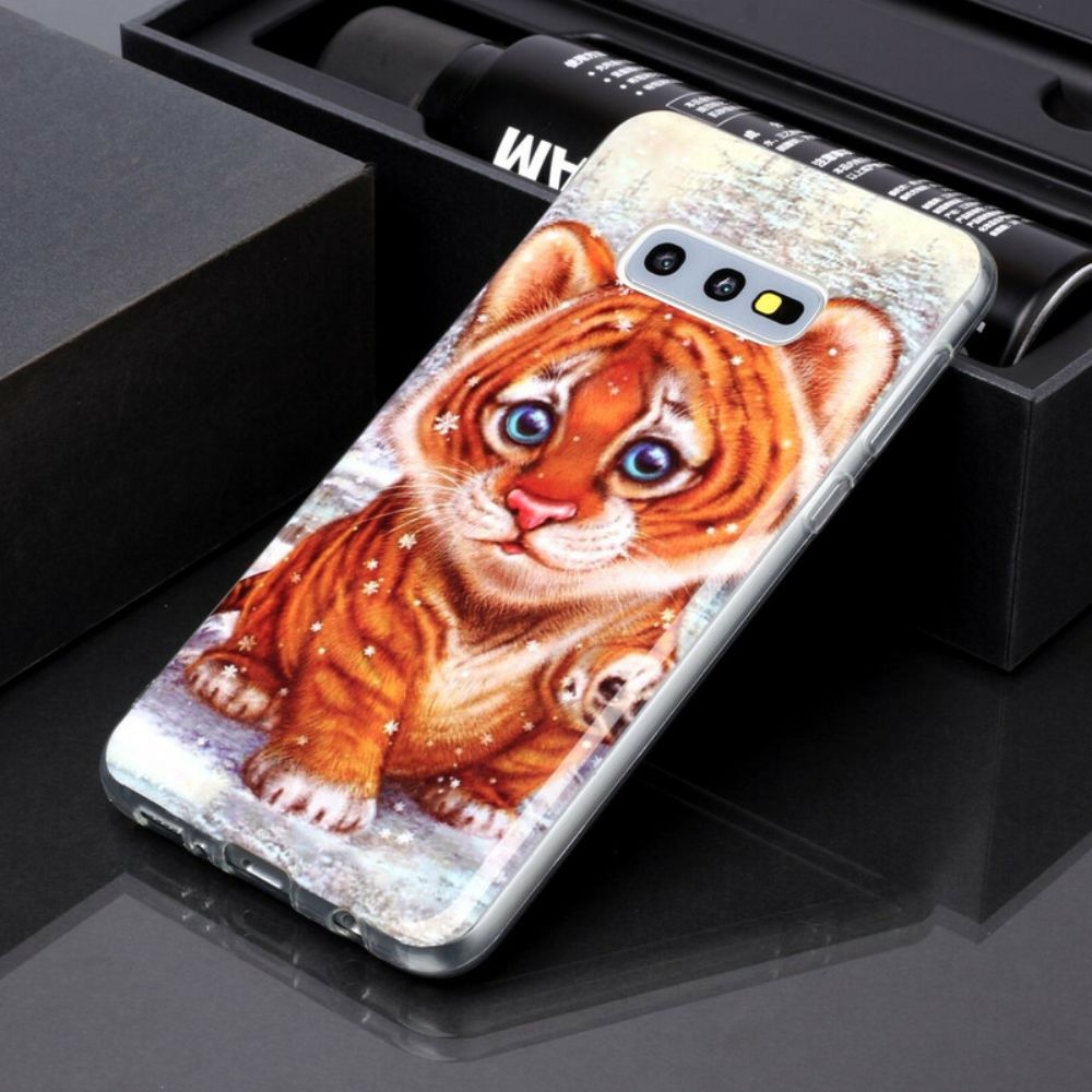 Hoesje voor Samsung Galaxy S10e Baby Tijger