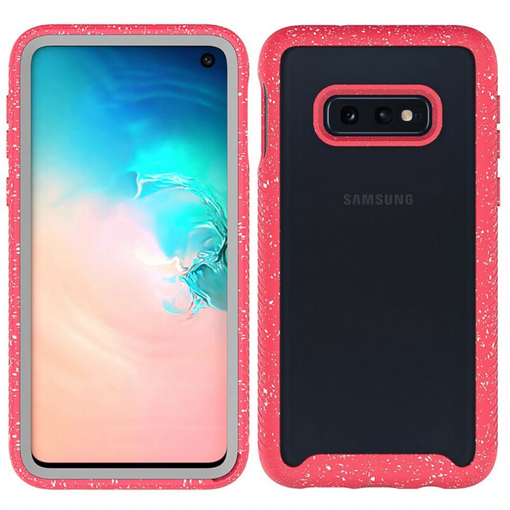 Hoesje voor Samsung Galaxy S10e Paillettenrandontwerp