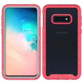 Hoesje voor Samsung Galaxy S10e Paillettenrandontwerp