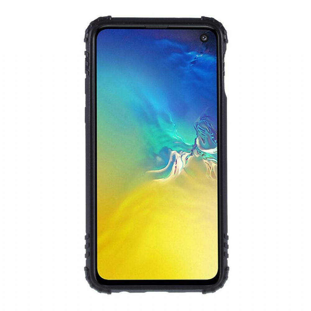 Hoesje voor Samsung Galaxy S10e Ring En Koolstofvezel