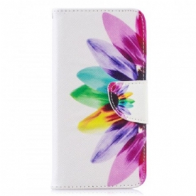 Leren Hoesje voor Samsung Galaxy S10e Aquarel Bloem