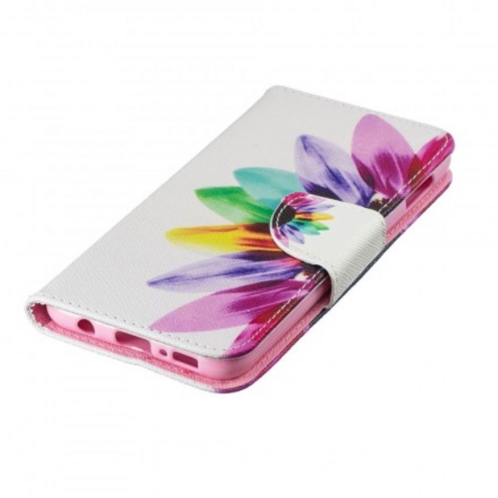 Leren Hoesje voor Samsung Galaxy S10e Aquarel Bloem