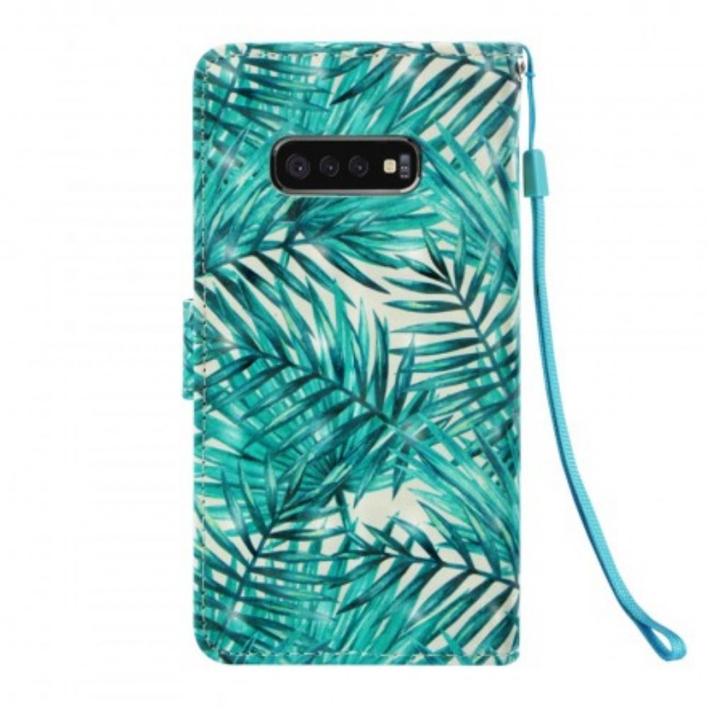 Leren Hoesje voor Samsung Galaxy S10e Bladeren