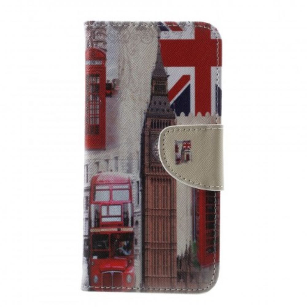 Leren Hoesje voor Samsung Galaxy S10e Londen Leven