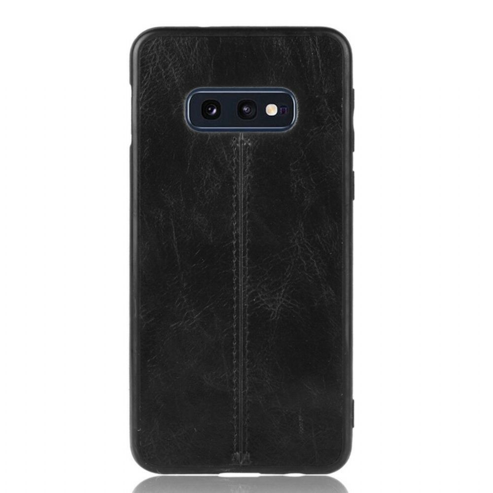 Telefoonhoesje voor Samsung Galaxy S10e Naad Leereffect