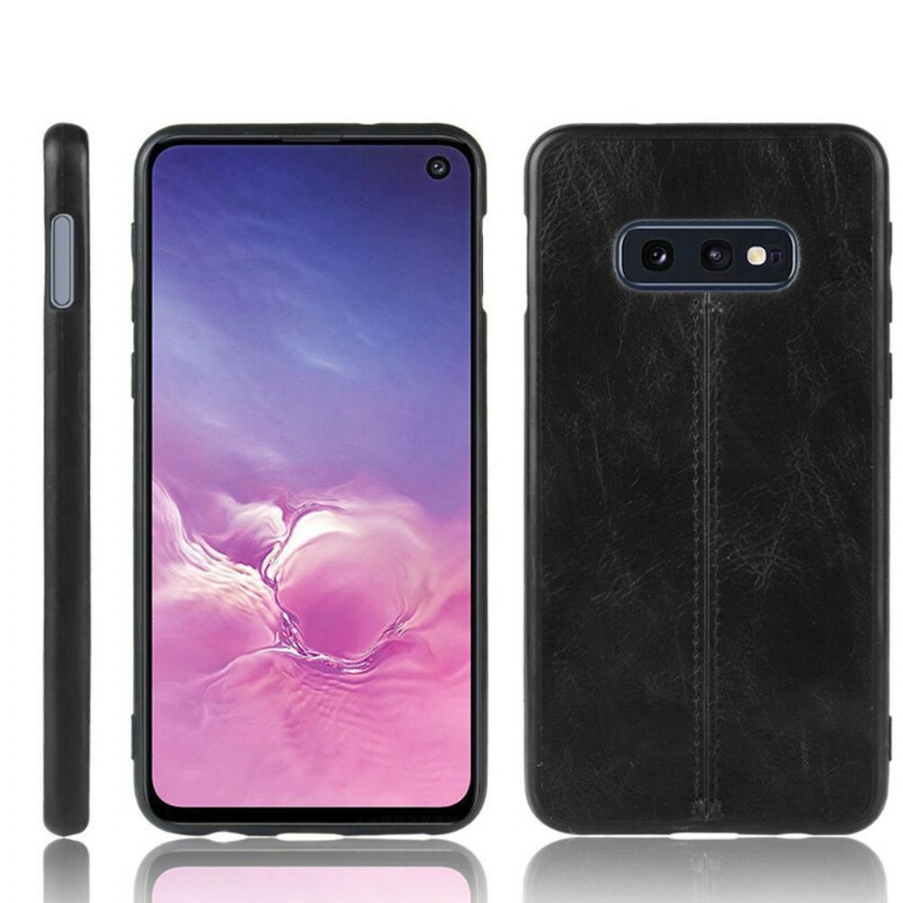 Telefoonhoesje voor Samsung Galaxy S10e Naad Leereffect