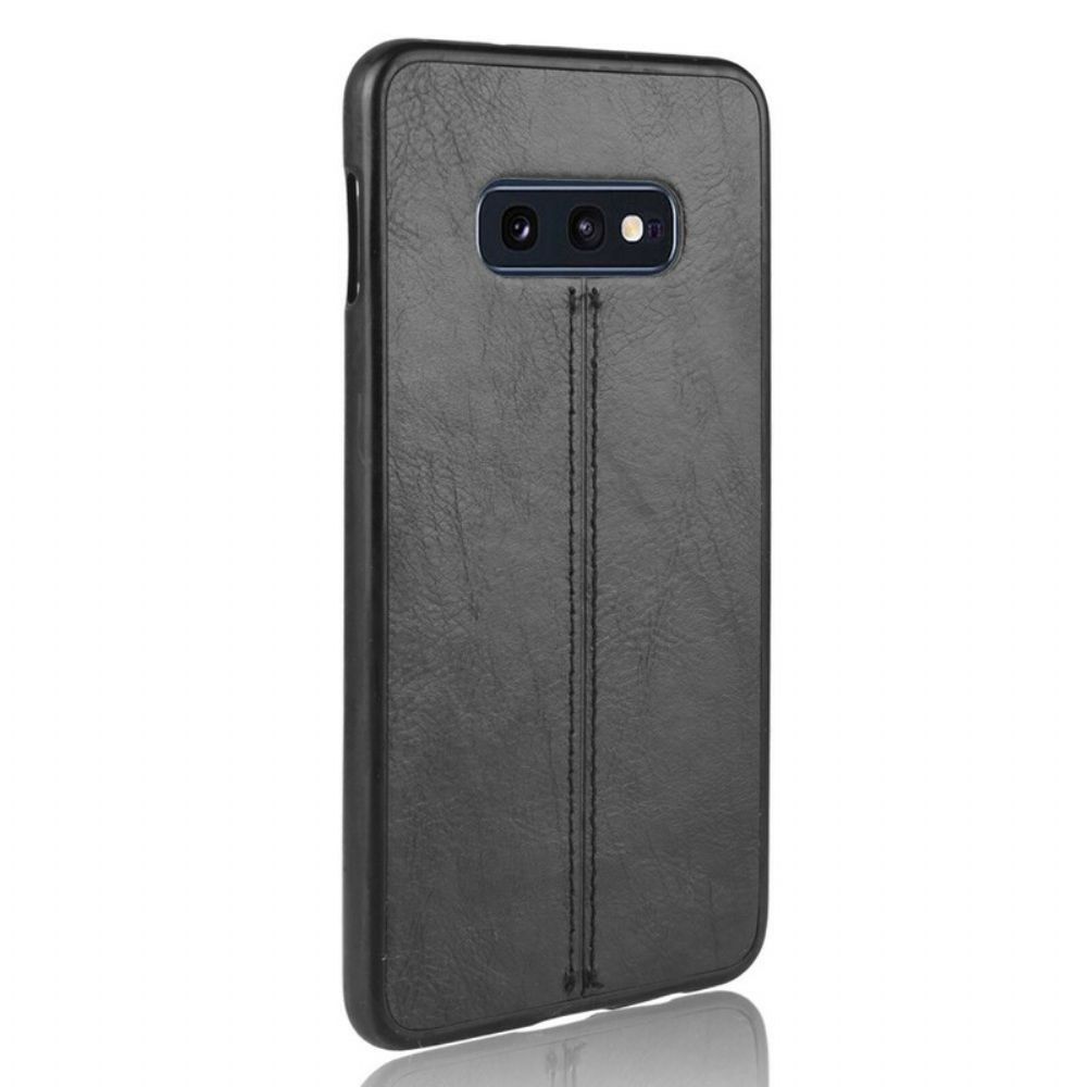 Telefoonhoesje voor Samsung Galaxy S10e Naad Leereffect