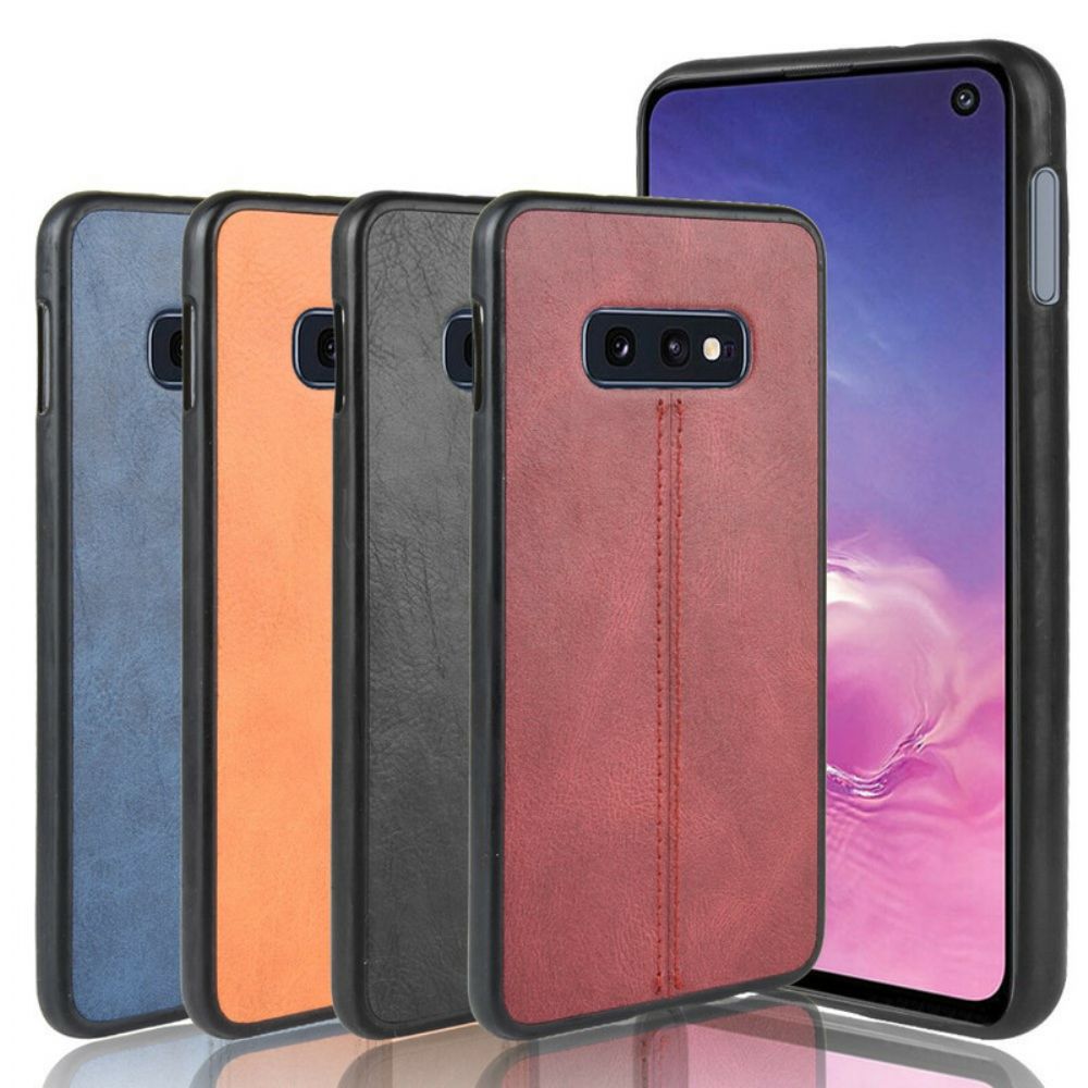 Telefoonhoesje voor Samsung Galaxy S10e Naad Leereffect