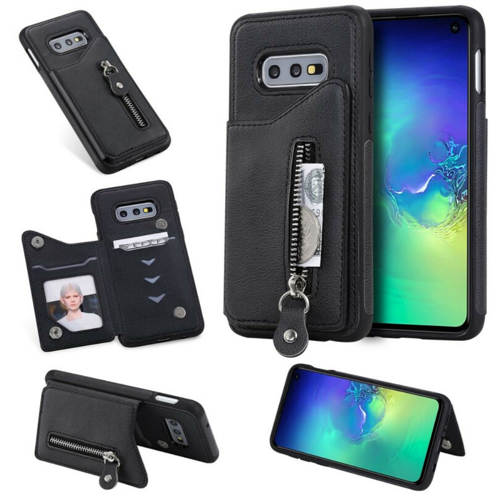 Telefoonhoesje voor Samsung Galaxy S10e Portemonnee Leren Handsfree Ondersteuning Portemonnee