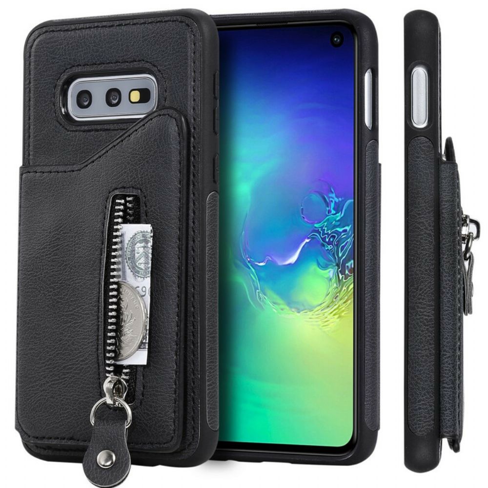 Telefoonhoesje voor Samsung Galaxy S10e Portemonnee Leren Handsfree Ondersteuning Portemonnee