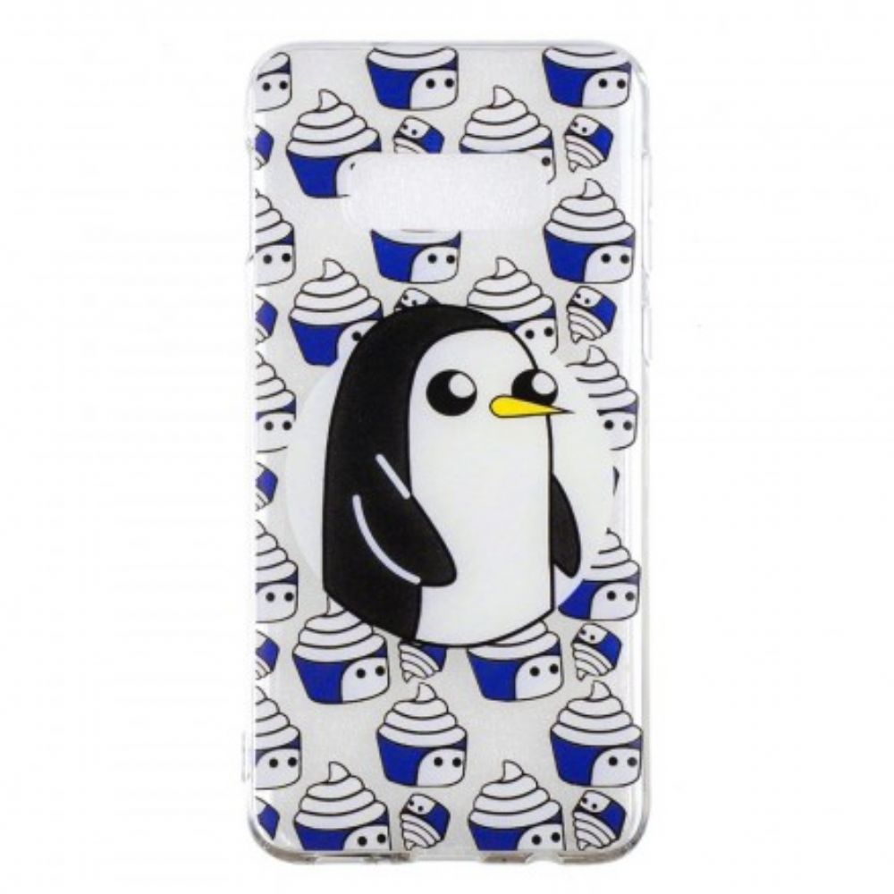 Telefoonhoesje voor Samsung Galaxy S10e Transparante Pinguïns