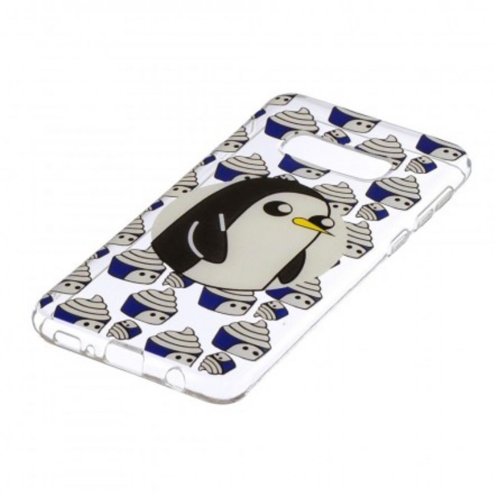 Telefoonhoesje voor Samsung Galaxy S10e Transparante Pinguïns