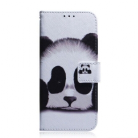 Folio-hoesje voor Poco M3 Pro 5G Panda Gezicht