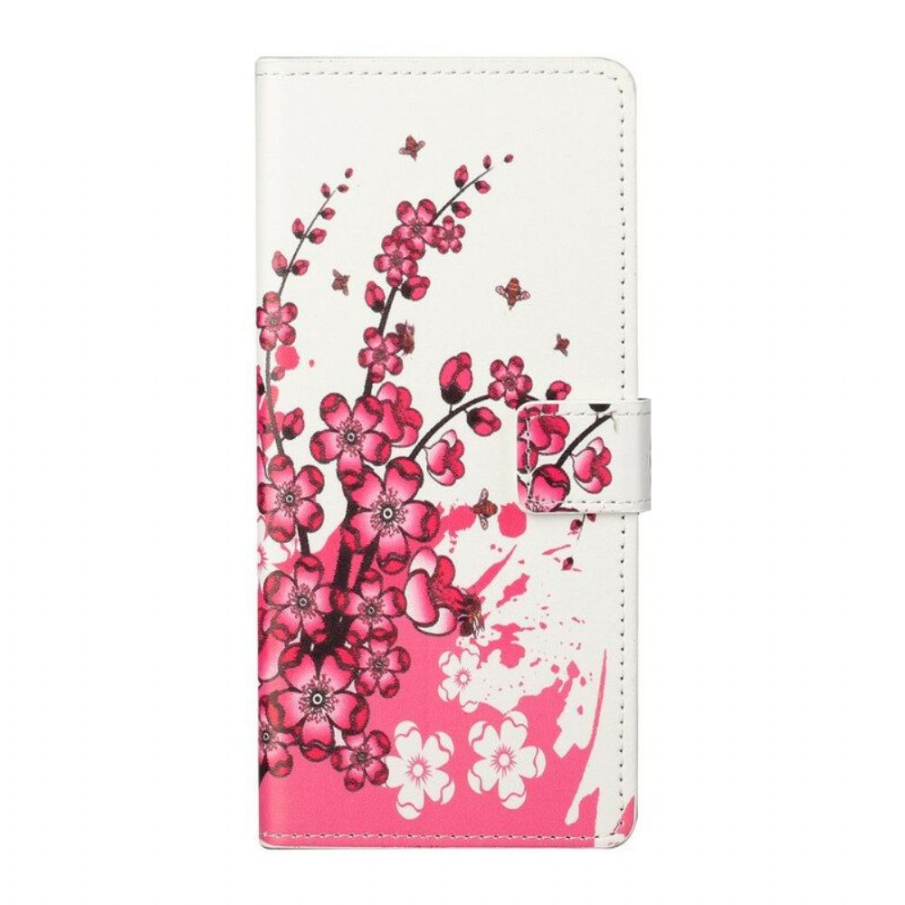 Folio-hoesje voor Poco M3 Pro 5G Tropische Bloemen