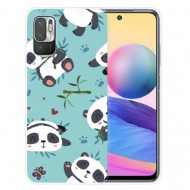 Hoesje voor Poco M3 Pro 5G Stelletje Panda's