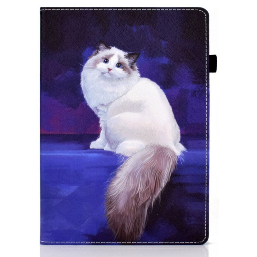 Cover voor iPad Air (2022) Witte Kat