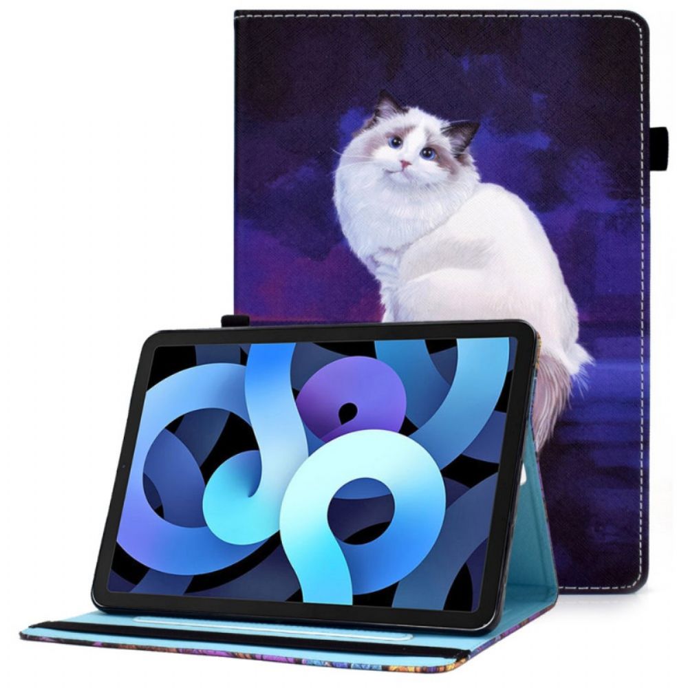 Cover voor iPad Air (2022) Witte Kat