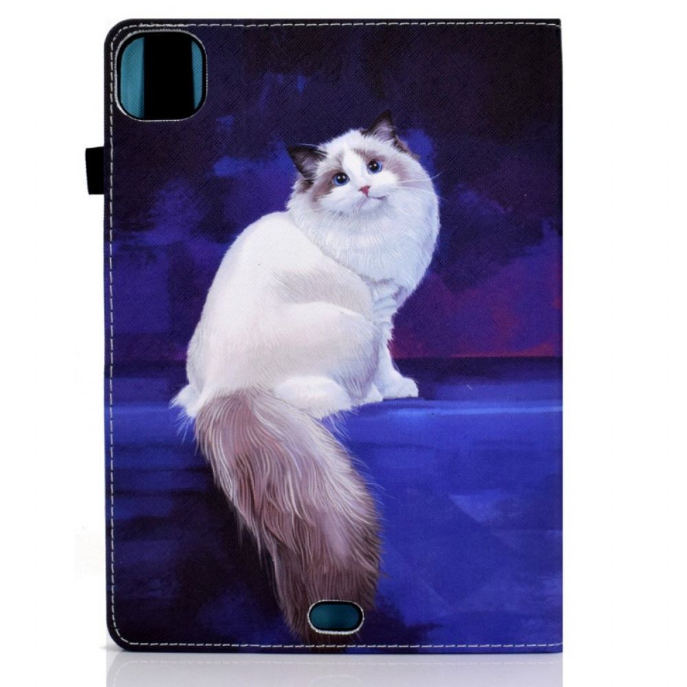 Cover voor iPad Air (2022) Witte Kat