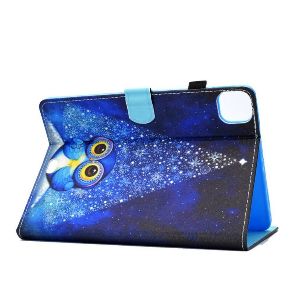 Flip Case voor iPad Air (2022) Blauwe Uil