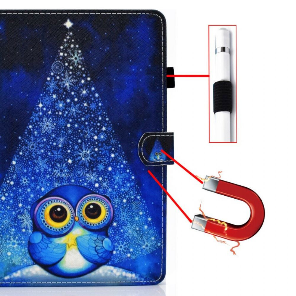 Flip Case voor iPad Air (2022) Blauwe Uil