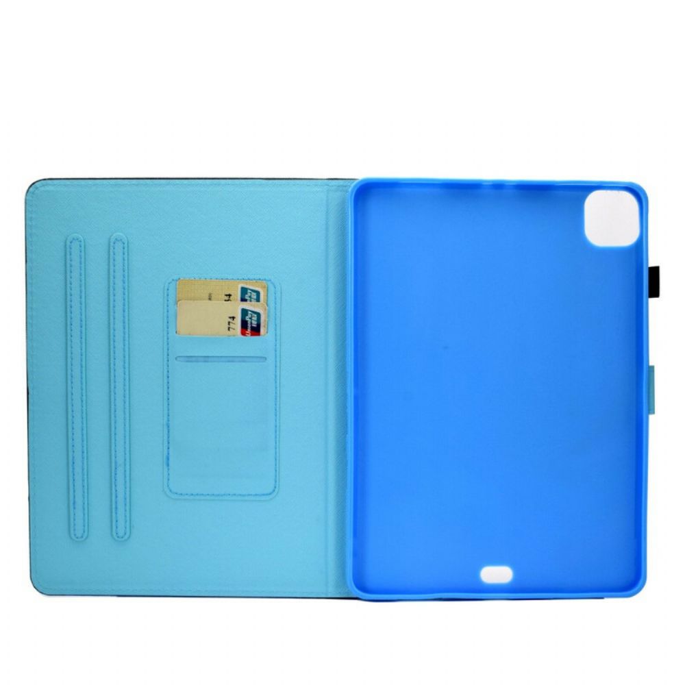 Flip Case voor iPad Air (2022) Blauwe Uil