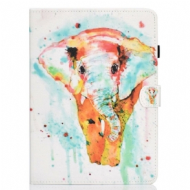 Leren Hoesje voor iPad Air (2022) Aquarel Olifant