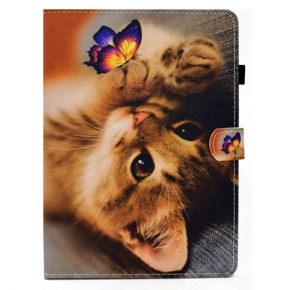 Leren Hoesje voor iPad Air (2022) Mijn Kitten En Vlinder