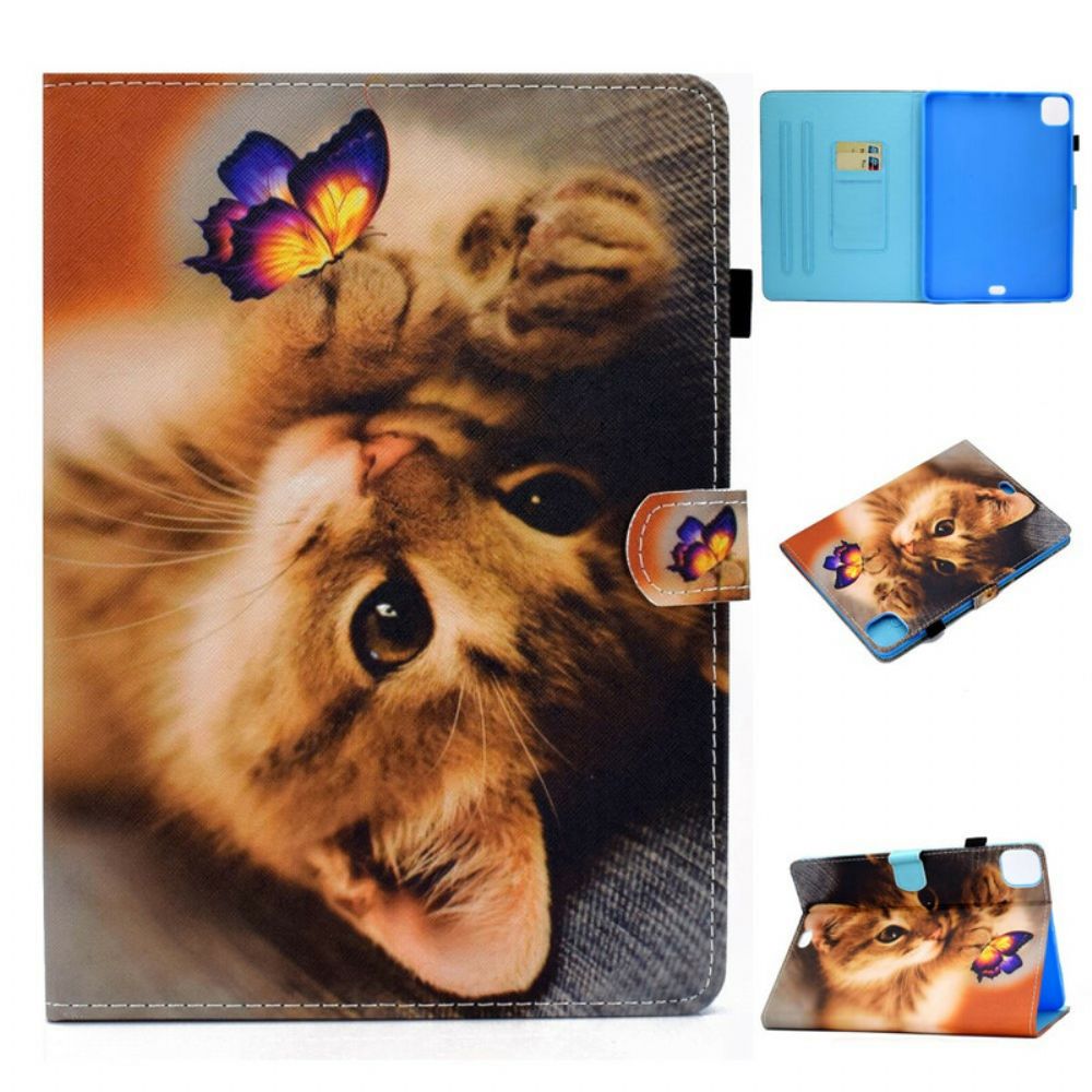 Leren Hoesje voor iPad Air (2022) Mijn Kitten En Vlinder