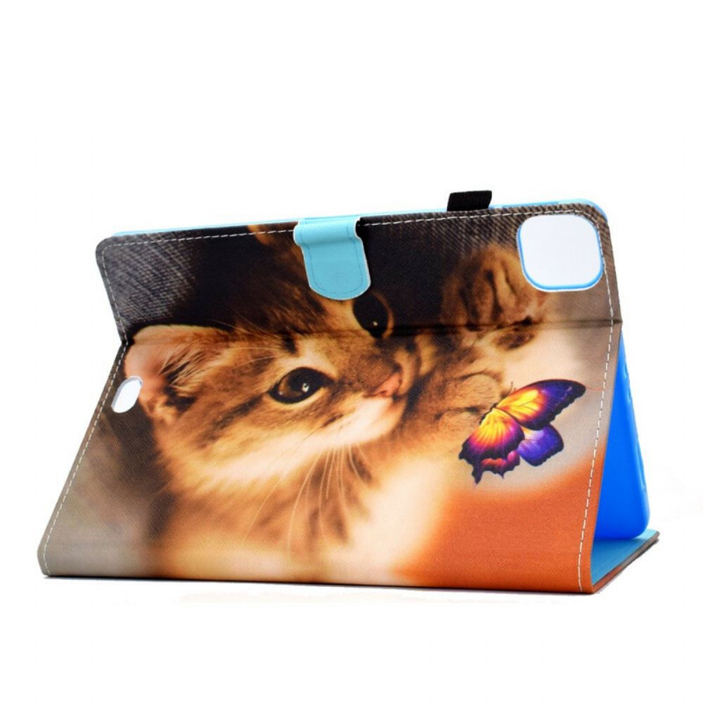 Leren Hoesje voor iPad Air (2022) Mijn Kitten En Vlinder