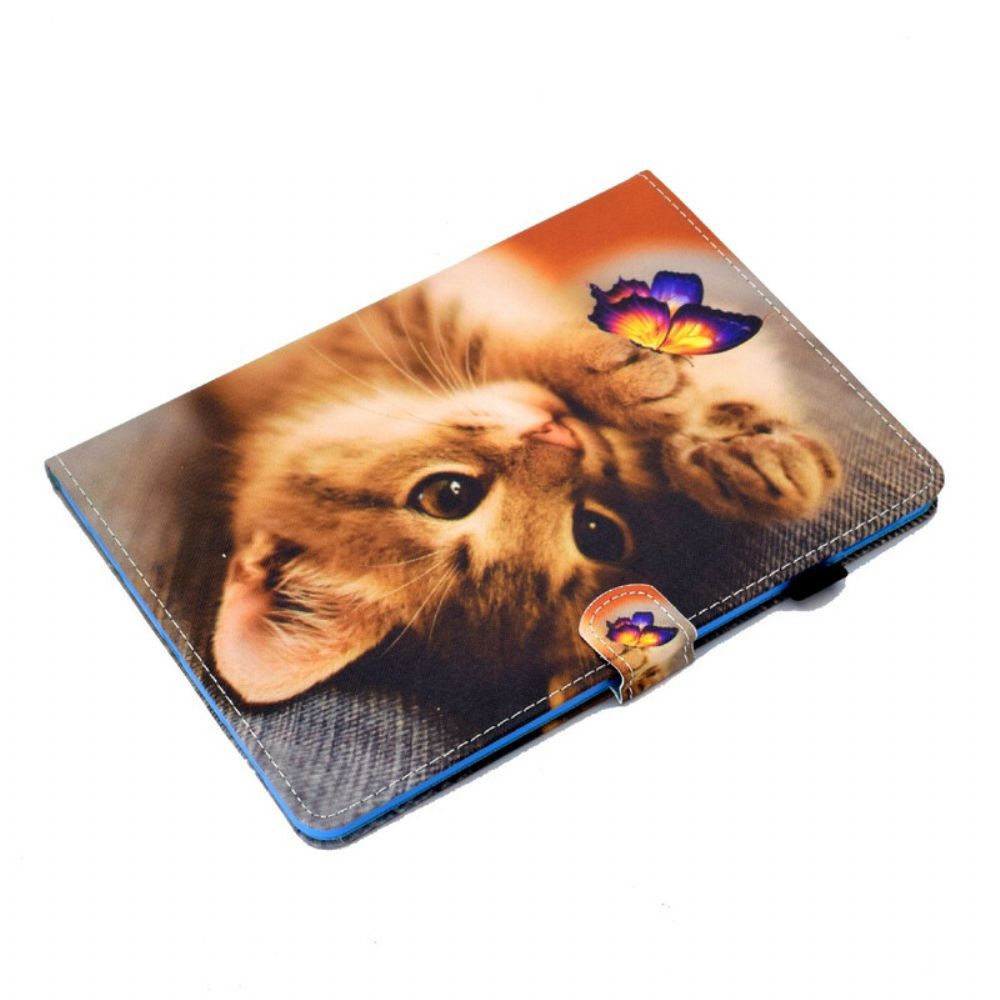 Leren Hoesje voor iPad Air (2022) Mijn Kitten En Vlinder