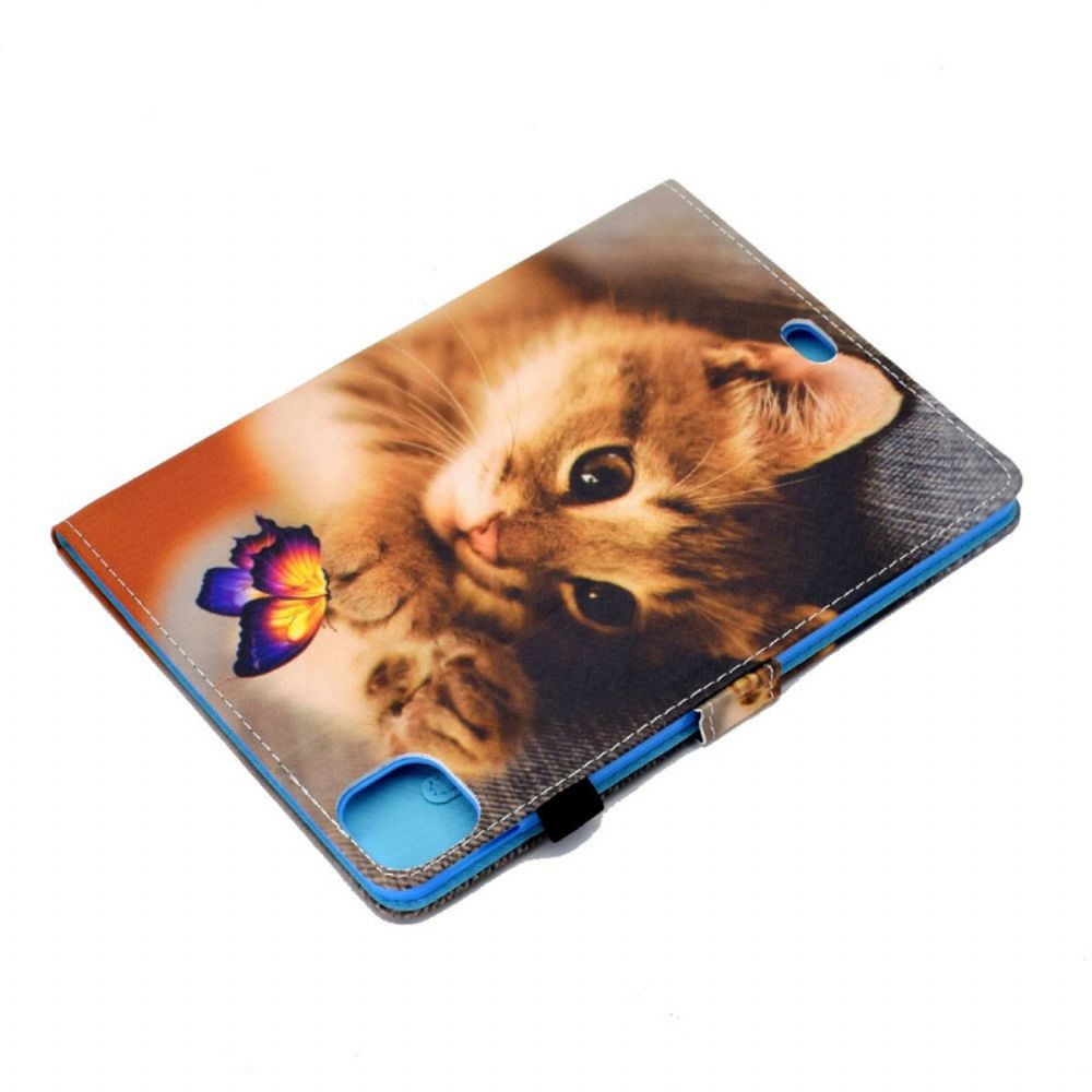 Leren Hoesje voor iPad Air (2022) Mijn Kitten En Vlinder