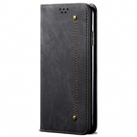 Bescherming Hoesje voor Xiaomi Redmi Note 11 Pro 4G / 5G Folio-hoesje Denim Stof