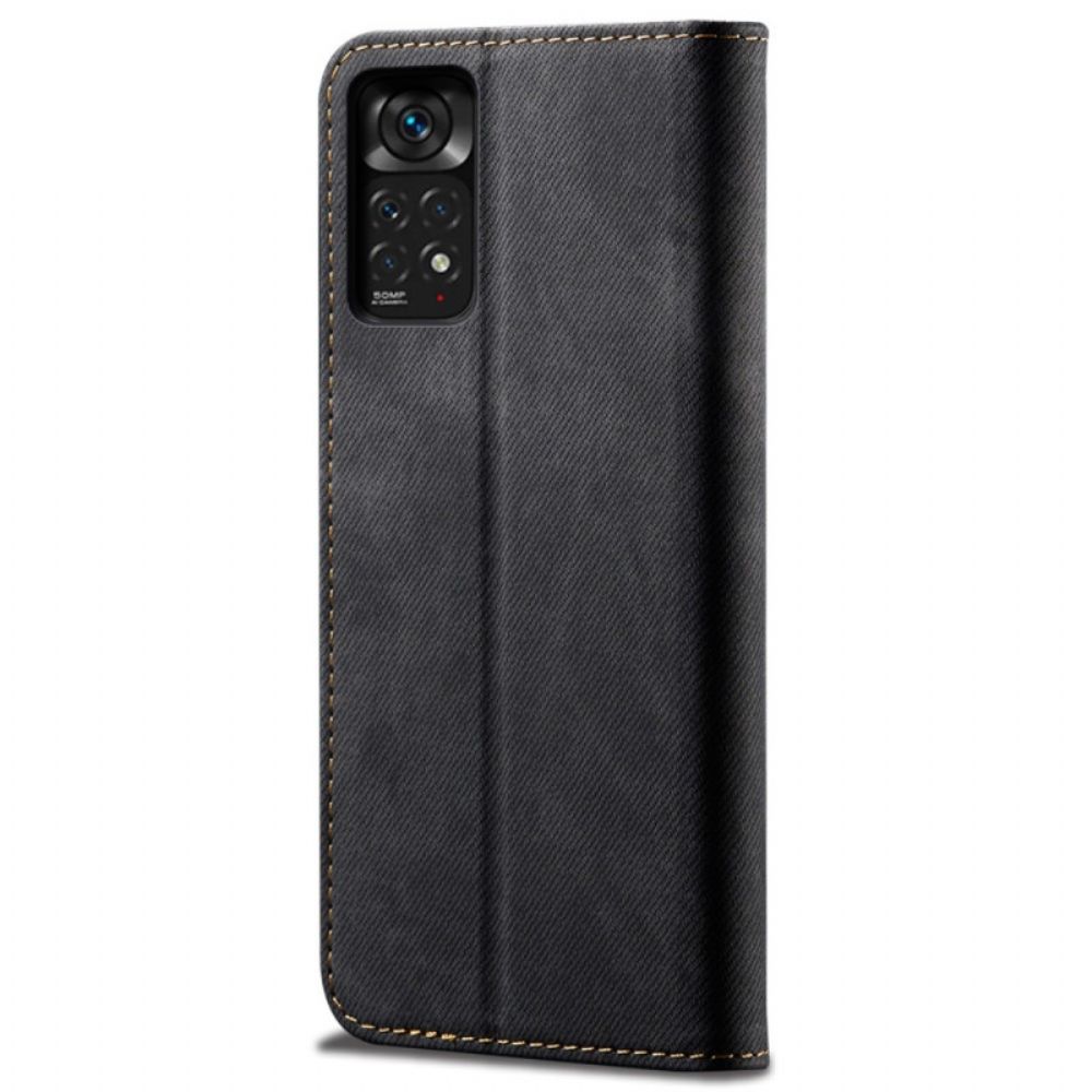 Bescherming Hoesje voor Xiaomi Redmi Note 11 Pro 4G / 5G Folio-hoesje Denim Stof