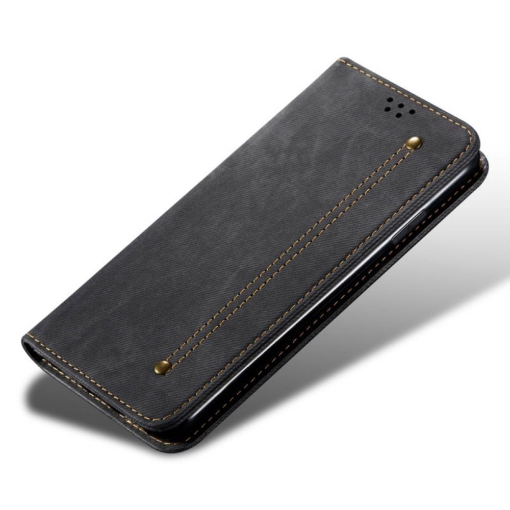 Bescherming Hoesje voor Xiaomi Redmi Note 11 Pro 4G / 5G Folio-hoesje Denim Stof