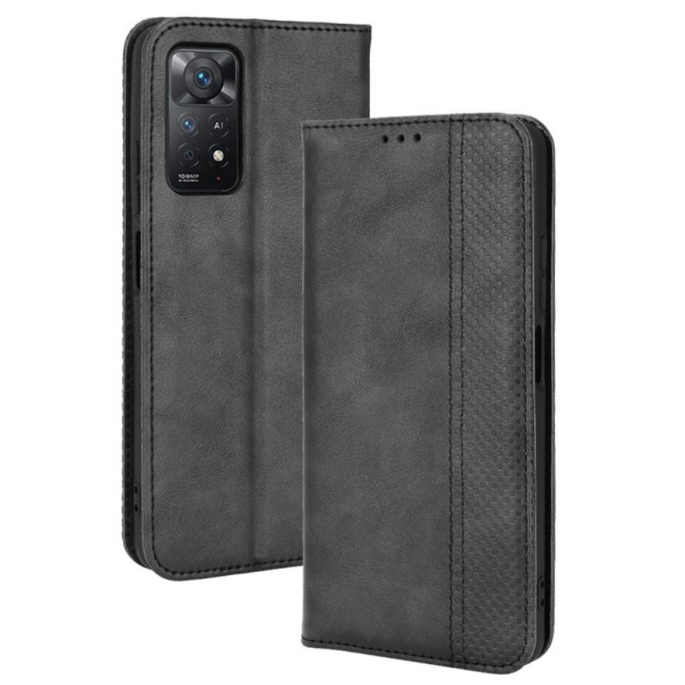 Bescherming Hoesje voor Xiaomi Redmi Note 11 Pro 4G / 5G Folio-hoesje Vintage Gestileerd Leereffect