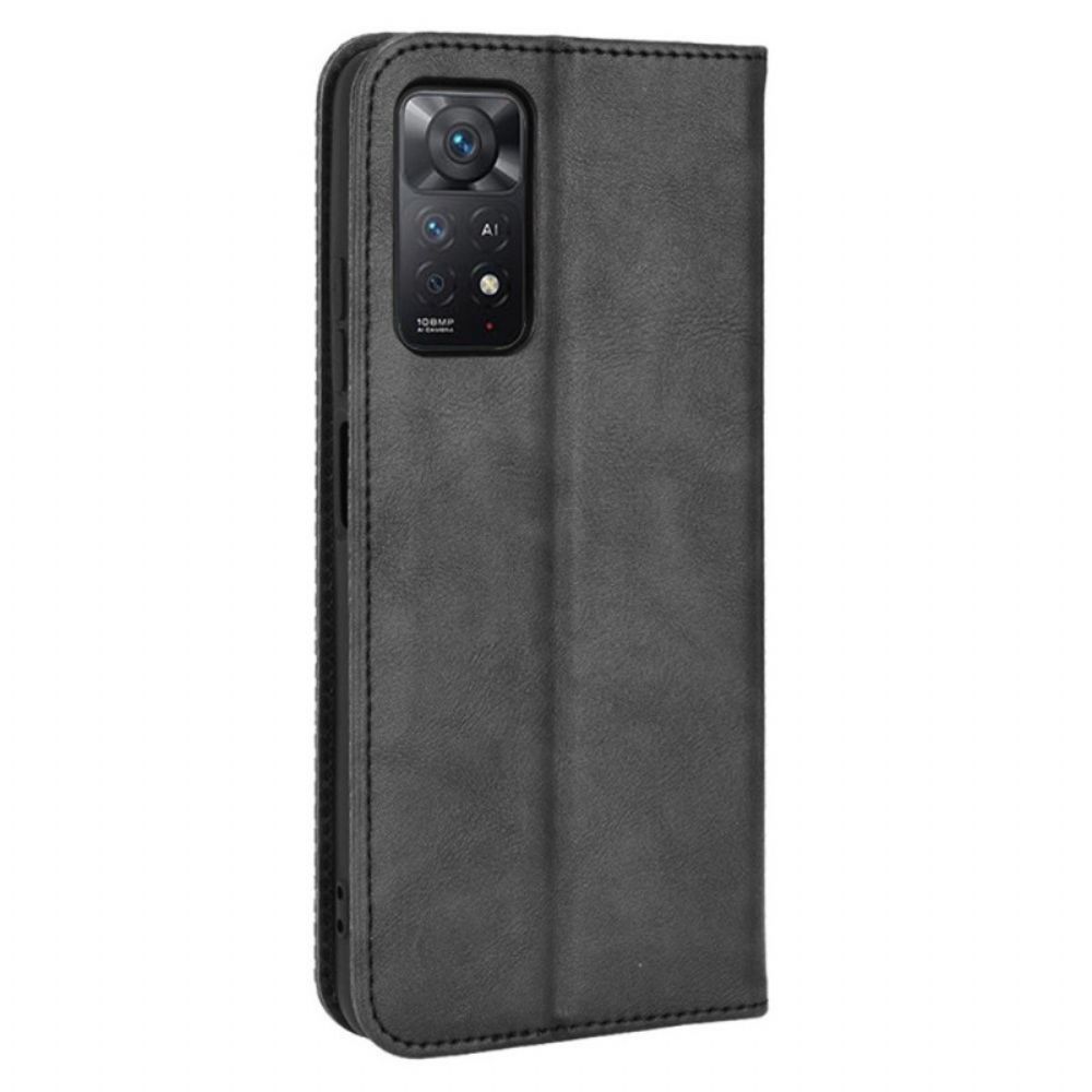 Bescherming Hoesje voor Xiaomi Redmi Note 11 Pro 4G / 5G Folio-hoesje Vintage Gestileerd Leereffect