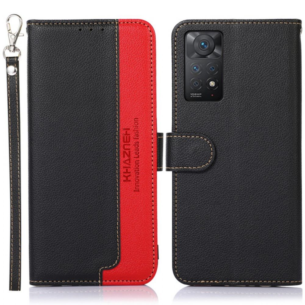 Flip Case voor Xiaomi Redmi Note 11 Pro 4G / 5G Liche-stijl Rfid Khazneh