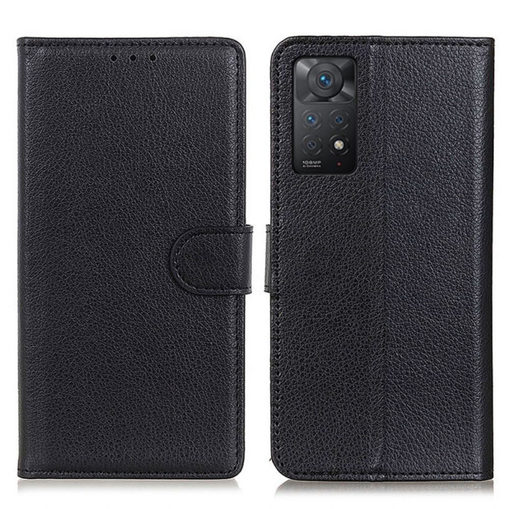 Flip Case voor Xiaomi Redmi Note 11 Pro 4G / 5G Traditioneel Litchi-kunstleer