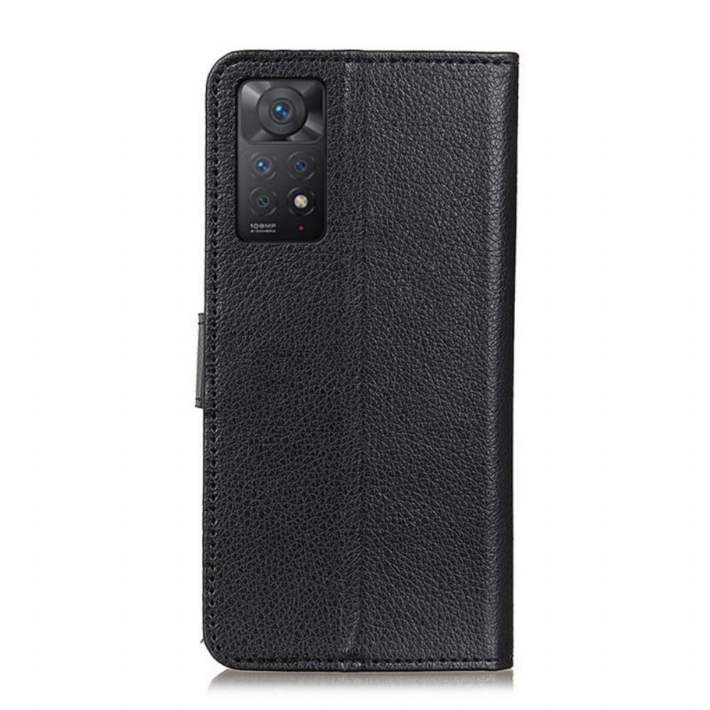 Flip Case voor Xiaomi Redmi Note 11 Pro 4G / 5G Traditioneel Litchi-kunstleer