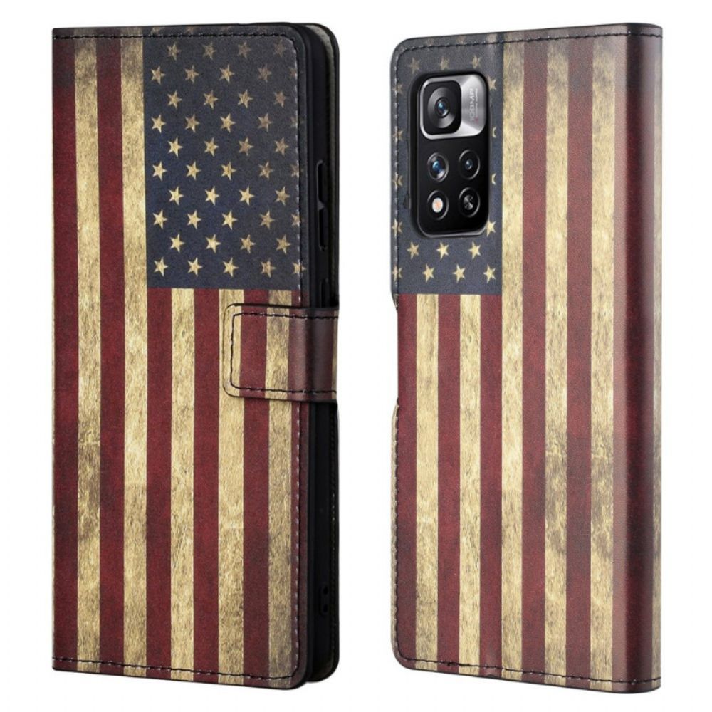 Flip Case voor Xiaomi Redmi Note 11 Pro 4G / 5G Vlag Van De Vs