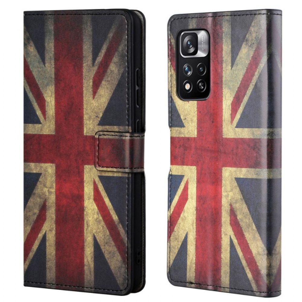 Folio-hoesje voor Xiaomi Redmi Note 11 Pro 4G / 5G Engeland Vlag