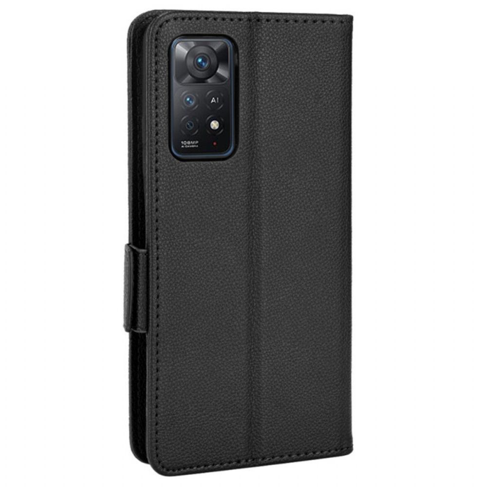 Folio-hoesje voor Xiaomi Redmi Note 11 Pro 4G / 5G Kunstleer Lychee