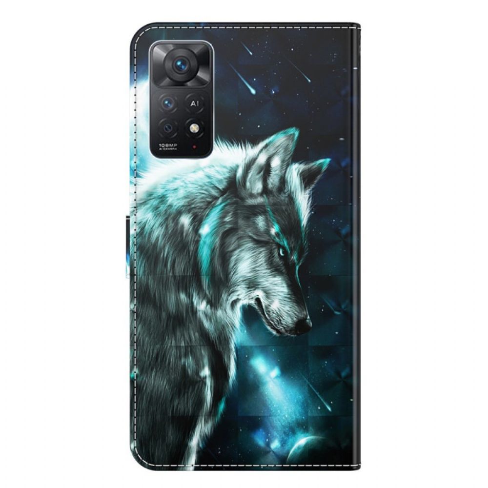 Folio-hoesje voor Xiaomi Redmi Note 11 Pro 4G / 5G Majestueuze Wolf